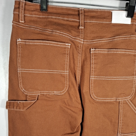 Flying Angel Brown Rust Baggy Jeans Size 9/29 Loose Fit Wide Leg Retro Y2K - Picture 5 of 13